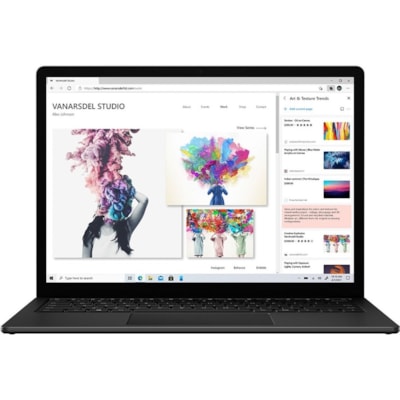 Microsoft Surface Laptop 4 15" Touchscreen Notebook - AMD Ryzen 7 4980U - 8 GB - 512 GB SSD - Matte Black - AMD Chip - 2496 x 1664 - Windows 10 Home - AMD Radeon Graphics - PixelSense - Front Camera/Webcam - 17.50 Hours Battery Run Time - IEEE 802.11 a/b/g/n/ac/ax Wireless LAN Standard  SYST 