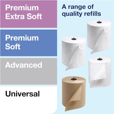 TORK Matic Hand Towel Roll Dispenser White H1 - Touchless Dispenser - 14.50" (368.30 mm) Height x 13" (330.20 mm) Width x 8" (203.20 mm) Depth - Plastic - White - Smart Sensor, Touch-free, Refill Indicator, Adjustable, Hygienic - 1  