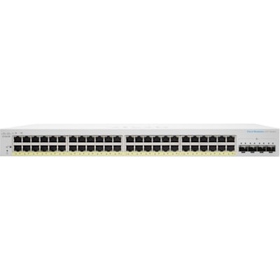 Cisco Business CBS220-48T-4X Ethernet Switch - 48 Ports - Manageable - 2 Layer Supported - Modular - 41.20 W Power Consumption - Optical Fiber, Twisted Pair - Rack-mountable - 3 Year Limited Warranty SFP 