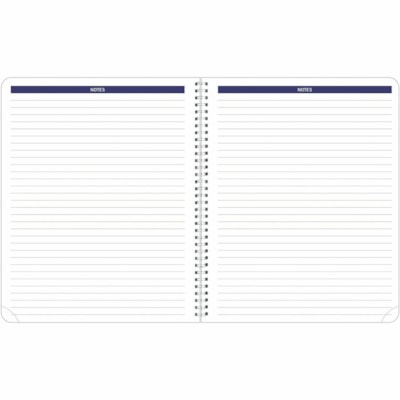 Blueline 2026 Joyful DuraGlobe 14-Month Monthly Planner - December to January - 8-7/8" x 7-1/8" - Red - Bilingual - Monthly - 14 Month - December 2025 to January 2027 - 1 Month Double Page Layout - 7 1/8" (180.98 mm) x 8 7/8" (225.43 mm) Sheet Size - Twin Wire - Red - Bamboo Fiber, Paper - Bilingual  