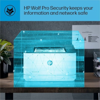 HP LaserJet Pro 3000 3001dw Desktop Wireless Laser Printer - Monochrome - 35 ppm Mono - 1200 x 1200 dpi Print - Automatic Duplex Print - 250 Sheets Input - Ethernet - Wireless LAN - HP Smart App, Apple AirPrint, Mopria, Wi-Fi Direct - 50000 Pages Duty Cycle - Plain Paper Print - Fast Ethernet - USB  