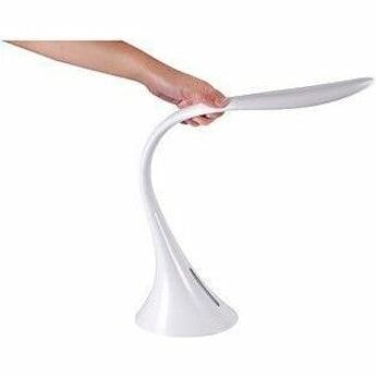 Bostitch Table Lamp - LED Bulb - Flicker-free, Flexible Neck, Adjustable Brightness, Touch Sensitive Control Panel, Color Temperature Setting, USB Powered, Dimmable - 400 lm Lumens - Silicone - Desk Mountable, Table Top - White - for Desk, Crafting, Studying, Tablet, Smart Watch 3 ADJUSTABLE COLOR MODES WHITE FINISH  W/USB PORT
