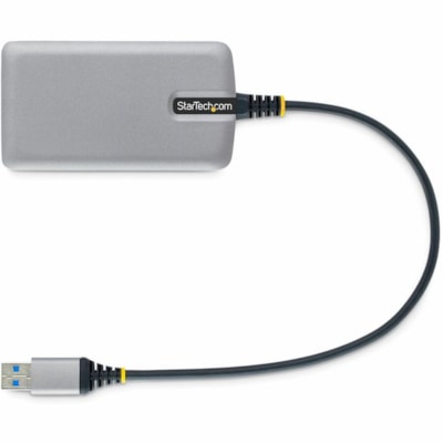 StarTech.com 3-Port USB Hub with Ethernet, USB-A Ports, Gigabit Ethernet/GbE, 5Gbps, Bus-Powered, 1ft/30cm Cable, Portable Laptop USB Hub - Portable USB Expansion Hub w/Gb Ethernet RJ45 (WoL/Jumbo Frames/V-LAN Tagging) for laptop/desktop - 3x USB-A 3.2 Gen 1 5Gbps - Bus-powered dongle (4.5W power pr  