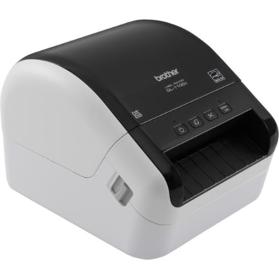 Brother - Imprimante thermique directe QL-1100C Bureau - Monochrome - Impression d'étiquette - USB - largeur d'impression 4 po (101,60 mm) - 1,2 Lignes/sec Mono - 300 dpi - largeur d'étiquette 4,09 po (103,89 mm) x longueur d'étiquette 36 po (914,40 mm) - Pour Mac, PC, Android,  RéSOLUTION JUSQU'à 300X300 PPP RUBANS DK 4 09 PO DE LARGEUR