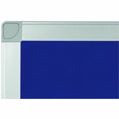Merangue Ayda Blue Felt Bulletin Board, 36" x 48" - 36" (914.40 mm) Board Height x 48" (1219.20 mm) Board Width x 0.50" (12.70 mm) Board Depth - Blue Felt, Fabric Surface - Self-healing, Durable, Resilient - Silver Aluminum Frame - 1 / Unit BOARD SIZE: 36" X 48" ALUMINUM FRAME