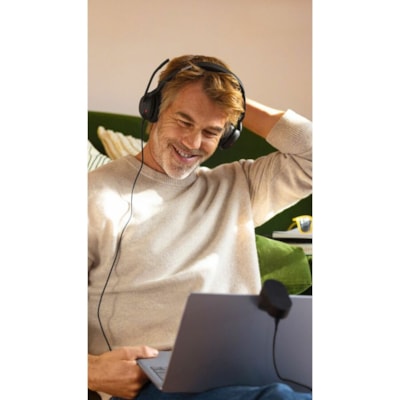 Jabra Evolve2 50 Headset - Stereo - USB Type A - Wired - 20 Hz to 20 kHz - On-ear - Binaural - Supra-aural - 5.6 ft (1.70 m) Cable - MEMS Technology, Noise Cancelling Microphone - Noise Canceling  