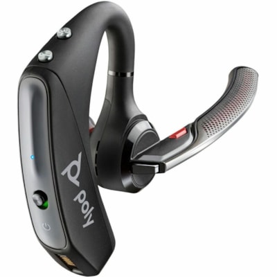 Poly Voyager 5200 UC USB-A Headset +BT600 Dongle TAA - Google Assistant, Siri - Mono - USB Type A - Wireless - Bluetooth - 98.4 ft - 32 Ohm - 100 Hz to 20 kHz - Over-the-ear, Earbud - Monaural - In-ear - Omni-directional, MEMS Technology, Noise Cancelling Microphone - Black   