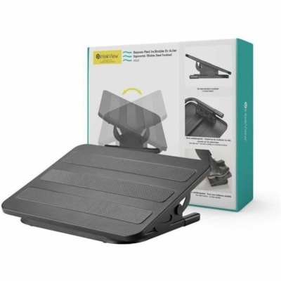 IntekView - Repose-pieds FR200 - 9,65 po (245 mm) à 15,75 po (400 mm) Hauteur réglable - Noir - Acier - 1 / Unité  