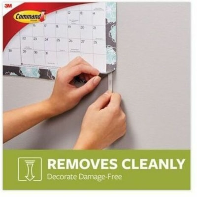 Command Poster Strips 17024-S256NA, Small, White, 256 Strips - 1.75" (44.5 mm) Length x 0.62" (15.7 mm) Width x 0.50" (12.70 mm) Thickness - White - Damage Resistant, Mark Resistant - For Poster, Indoor, Hanging, Smooth Surface, Artwork, Sign, Home, Office, Decorating, Multi Surface - 256 / Pack 17024-S256NA POSTER STRIPS