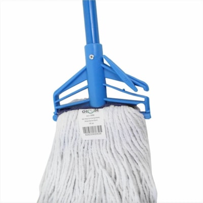 Globe Syn-Pro Synthetic Narrow Band Wet White Cut End Mop - 16 Oz / White - 7.50" (190.50 mm) Width x 16.50" (419.10 mm) Length - Narrow Headband, Cut Ends, Break Resistant, Absorbent, 4-ply - Synthetic Yarn - White - 16 oz (453.59 g) - 1 Each CUT END WHITE NOT LAUNDERABLE