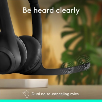 Logitech Zone 300 Headset - Stereo - Wireless - Bluetooth - 98.4 ft - 50 Hz to 20 kHz - Over-the-head - Binaural - Supra-aural - Noise Cancelling Microphone - Black  