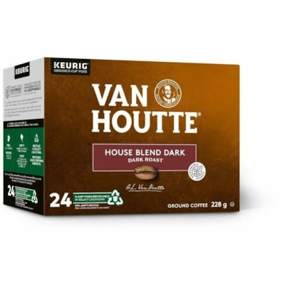 VAN HOUTTE - Coupe K Café 5000375858 - Compatible avec Cafetière Keurig K-Cup - Américaine, Normal - Foncé - Coupe K - Mélange maison, Classique - Kasher - 24 / boîte 24/BOX 