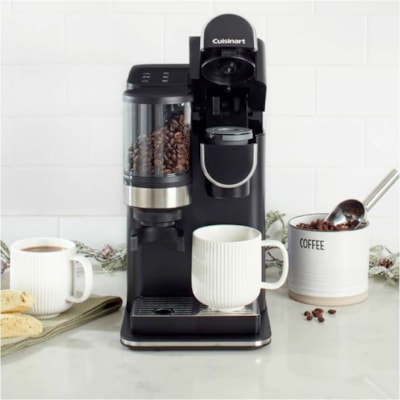 Cuisinart Grind & Brew Single-Serve Coffeemaker - Programmable - 1.42 L - Single-serve - Grinder - K-Cup Pod/Capsule Brand - Black - Charcoal Filter GRIND & BREW 
