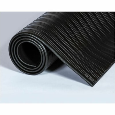 Mat Tech Tuff-Spun Anti-Fatigue Mat - 36" (914.40 mm) Length x 24" (609.60 mm) Width x 0.625" (15.88 mm) Thickness - Rectangular - Polyvinyl Chloride (PVC), Foam - Black - 1 / Unit  