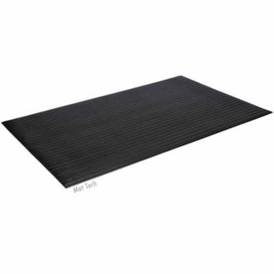Mat Tech - Tapis anti-stress Tuff-Spun - longueur de tapis 60 po (1524 mm) x largeur de tapis 36 po (914,40 mm) x épaisseur de tapis 0,625 po (15,88 mm) - Rectangulaire - Chlorure de polyvinyle (PVC)., Mousse - Noir - 1 / Unité  