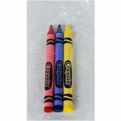 Crayola Crayon - Red, Blue, Yellow - 1080 / Unit RED  BLUE  YELLOW 3PK IN CELLOPHANE WRAP