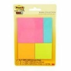 Post-it® - Bloc-notes 3322-SSPM-C - largeur de drapeau/note 3 po (76,20 mm) x longueur de drapeau/note 3 po (76,20 mm), largeur de drapeau/note 2 po (50,80 mm) x longueur de drapeau/note 2 po (50,80 mm), largeur de drapeau/note 1 po (25,40 mm) x longueur de drapeau/note 3 po (76,20 mm) - Carr&ea 3322-SSPM-C  TAILLES MULTIPLES TAILLES MULTIPLES