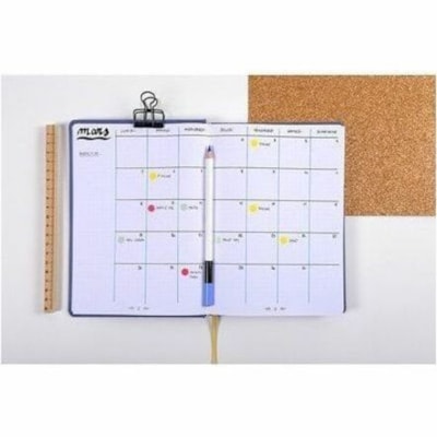 Quo Vadis Life Journal - 224 Pages - 90 g/m² Grammage - 8.25" (209.55 mm) Height x 6" (152.40 mm) Width - White Paper - Gray, Blue Cover - Elastic Closure, Index Page, Pocket, Bookmark, Page Marker, Numbered - 1 / Unit 15 X 21 CM GREY BLUE 215 NUMBERED PAGES