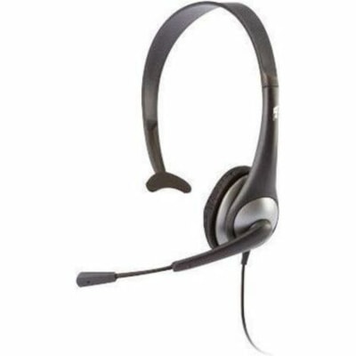 Cyber Acoustics AC-104 Headset - Mono - Wired - 20 Hz to 20 kHz - Over-the-head, On-ear - Monaural - Supra-aural - Noise Cancelling Microphone 3.5MM 7FT LEATHERETTE CYBER ACOUSTICS