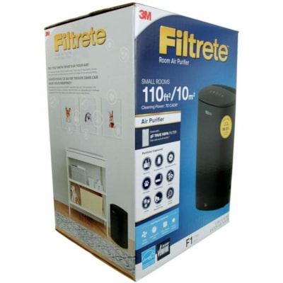 Filtrete Air Purifier - True HEPA - 110 Sq. ft. (10219334.40 mm²) - Black SMALL ROOM 110 SQ. FT 3 FAN SPEEDS