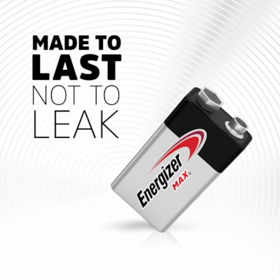 Energizer MAX Alkaline 9 Volt Batteries - For Multipurpose - 9V - 595 mAh - 9 V DC - 1 / Pack LONG LIFE ALKALINE 100% MERCURY FREE