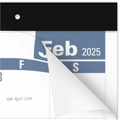 At-A-Glance 2025 Easy to Read Desk Pad, Standard, 21 3/4" x 17" - Standard - Monthly - 12 Month - January 2025 to December 2025 - 1 Month Single Page Layout - 21 3/4" (552.45 mm) x 17" (431.80 mm) Sheet Size - White Sheet - 2 x Holes - 2.50" (63.50 mm) x 2.31" (58.74 mm) Block - Headband - Desk Pad  MONTHLY DESK PAD ENGLISH ONLY