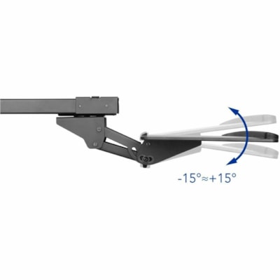 HDL Articulating Keyboard Tray - 100-KB2 - 6.7" Height x 25.5" Width x 10" Depth - Black - Steel, Metal - 1  