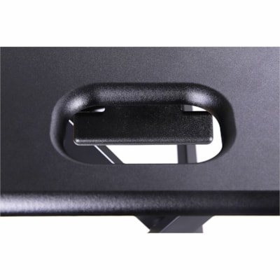 Rocelco 46"W-20"H Deluxe Adjustable Desk Riser-Mobile Floor Stand - Black - 1 Unit table Desk Riser-Mobile Floor Stand
