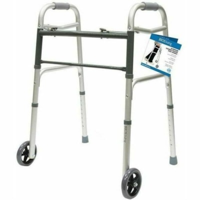 Bios Medical Replacement Walker Tips for 56004 (2pcs) - 2 Piece 5" WHEELS AND RUBBER FEET 