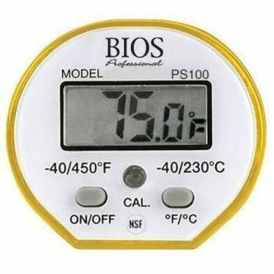 BIOS Professional Digital Pocket Food Thermometer with Calibration - 40°F (-40°C) to 446°F (230°C) - Water Resistant, Portable, Durable - For Kitchen, Cooking DURABLE STEEL 5  /12.5CM STEM NSF APPROVED