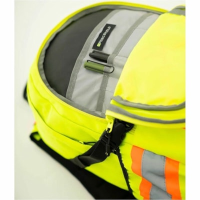 Forcefield Signal Carrying Case (Backpack) Notebook - Lime - Water Resistant - Synthetic Body - Reflective X - Shoulder Strap, Chest Strap - 20" (508 mm) Height x 11.50" (292.10 mm) Width x 6.50" (165.10 mm) Depth - 32 L Volume Capacity - 1 Unit HEAVY DUTY  REFLECTIVE LARGE MAIN STORAGE POCKET