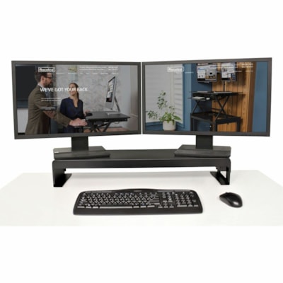 Rocelco 30" Premium Dual Monitor Stand with AC Power Supply & USB 2.0 Charging - Up to 30" Screen Support - 4.70" (119.38 mm) Height x 30" (762 mm) Width x 9" (228.60 mm) Depth - Desk - Black - For Monitor - USB Charging Port, Electrical Outlet, Cable Management, Cord Management, Comfortable, Ergono or Stand with AC Power Supply & USB 2.0 Charging