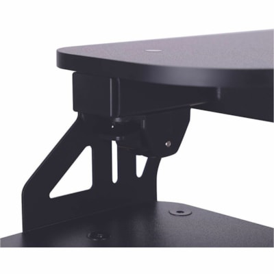 Rocelco 43" Sit-to-Stand Hi-Lift Adjustable Desk Riser - 33 lb (14968.55 g) Load Capacity - 21.30" (541.02 mm) Height x 43" (1092.20 mm) Width x 20.50" (520.70 mm) Depth - Desktop, Desk - Black - For Monitor, Notebook, Keyboard, Tablet, Smartphone - Keyboard Tray, Ergonomic, Grommet, Cable Managemen ft Adjustable Desk Riser 