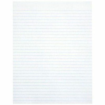 Bloc d'écriture Grand & Toy - 96 Feuilles - Margin Reglure large - format lettre - format 8 po (203,20 mm) x 11 po (279,40 mm) - Paper Blanc - 5 / emballage 5/16" RECTO-VERSO  96 FEUILLES PAR BLOC  ÉCONOMIQUE