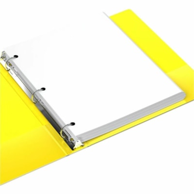 Reliure à anneaux Essential Davis - format lettre - format8 1/2 po (215,90 mm) x 11 po (279,40 mm) Taille de feuille - 200 Capacité en feuilles - 1 po (25,40 mm) Sonnerie - Fastener(s) : 3 x Anneau rond - Pocket(s) : 2, À l'Intérieur sur le dos - Polypropylène, Tableau - Ja  
