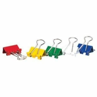 Grand & Toy Binder Clip - Mini, Small, Large - for Document, Paper, Binder - Reusable - Assorted - Metal - 70 / Pack ASST COLOURS REPLACED 99819