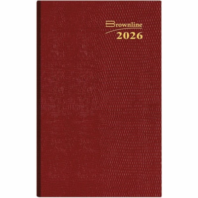 Brownline Traditional Daily Pocket Diaries - Daily - 1 Year - January 2025 to December 2025 - 7:00 AM to 6:30 PM - Half-hourly - 1 Day Single Page Layout - 2 7/8" (73.03 mm) x 4 3/4" (120.65 mm) Sheet Size - Assorted - Pocket, Flexible, Reference Calendar, Notepad - 1 Each  