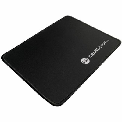 Grand & Toy Mouse Pad - Black - Rubber, Cloth - Anti-slip - Mouse BLACK COLOR CLOTH+COLOR PRINTING+RUBR SOLE