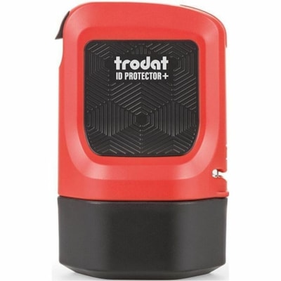 Trodat Roller Stamp - Design Stamp - 1" (25.40 mm) Impression Width - Black - Shipping - Recycled RED MOUNT 