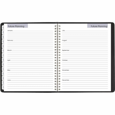 At-A-Glance 2026 Executive Weekly/Monthly Planner - 8-3/4" H x 6-7/8" W - Black - English - Weekly, Monthly - 12 Month - January 2026 to December 2026 - 1 Week, 1 Month Double Page Layout - 6 7/8" (174.63 mm) x 8 3/4" (222.25 mm) Sheet Size - Spiral Bound - Paper - Black Simulated Leather, Faux Leat 6-7/8 X 8-3/4 BLK ENGLISH 