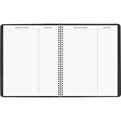 At-A-Glance 2026 Monthly Planner - 11" H x 8-7/8" W - Black - English - Monthly - 15 Month - January 2026 to March 2027 - 1 Month Double Page Layout - 8 7/8" (225.30 mm) x 11" (279.40 mm) Sheet Size - Spiral Bound - Paper - Black Simulated Leather, Faux Leather Cover - Monthly Planner, Event Plannin 9 X 11 BLK ENGLISH 