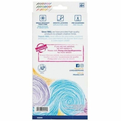 Prang Colored Pencils - 3.3 mm (0.13") Assorted Lead - Assorted Barrel - 24 / Set  