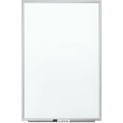 Tableau effaçable à sec Premium DuraMax Quartet - largeur de 36 po (914,40 mm) x hauteur de 24 po (609,60 mm) - Surface Blanc Porcelaine - Frame Argenté Aluminium - Rectangle - Horizontale/Verticale - Magnétique - Résistants, Recyclable, Résistant aux encoches CADRE D ALUMINIUM  AUGET 36 PO AVEC NECESSAIRE D ACCROCHAGE