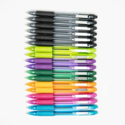 Zebra Z-Grip Retractable Ballpoint Pens - 1 mm (0.04") Medium Pen Point - Retractable - Red Ink - Clear, Red Barrel - 1 Each MEDIUM POINT  1.0 