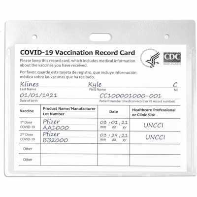 Avery® Horizontal Name Badge Holders, 3" x 4" - Support 3" (76.20 mm) x 4" (101.60 mm) Media - Landscape - Polyvinyl Chloride (PVC) - Clear - Reusable, Durable, Top Loading, Secure, Clip-on, Heavy Duty - 25 / Pack HORIZONTAL VINYL TOP LOAD 