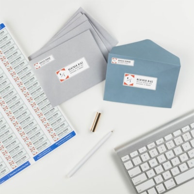 Avery® White Rectangle Labels with Sure Feed(tm) Technology,Easy Peel®, 1/2" x 1-3/4" , for Laser and Inkjet Printers - 1/2" (12.70 mm) Height x 1 3/4" (44.45 mm) Width - Permanent Adhesive - Rectangle - Laser - Matte - White - Paper - 80 / Sheet - 25 Total Sheets - 2000 Total Label(s) -  1-3/4X1/2 80/SHEET AVERY 25 SHEETS/PK 2000 PER/PK
