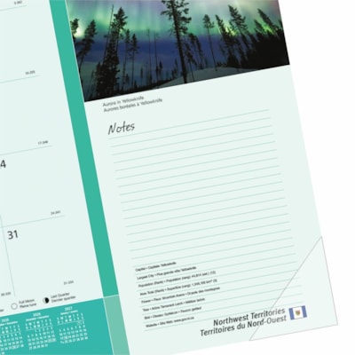Blueline 2026 Imagine 12-Month Monthly Desk Pad/Calendar - January to December - 22" x 17" - Canadian Provinces - Bilingual - Julian Dates - Monthly - 12 Month - January 2026 to December 2026 - 1 Month Single Page Layout - 22" (558.80 mm) x 17" (431.80 mm) Sheet Size - Desk Pad - Vinyl - Bilingual,   