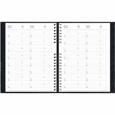 Blueline 2026 Timanager CoilPro 13-Month Weekly Planner - December to December - 11" x 8-1/2" - Black - English - Business - Weekly, Monthly - 13 Month - December 2025 to December 2026 - 7:00 AM to 8:30 PM - Half-hourly, 7:00 AM to 6:30 PM - Sunday - 1 Week Double Page Layout - Letter - 8 1/2" (215.  