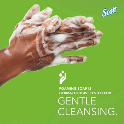 Scott - Nettoyant en mousse pour la peau - 1 L - Mains libres Dsitributeur - Main - clair - Sans colorant, Sans parfum, Recyclable - 6 / Carton EN MOUSSE KIMCARE SANS PARFUM