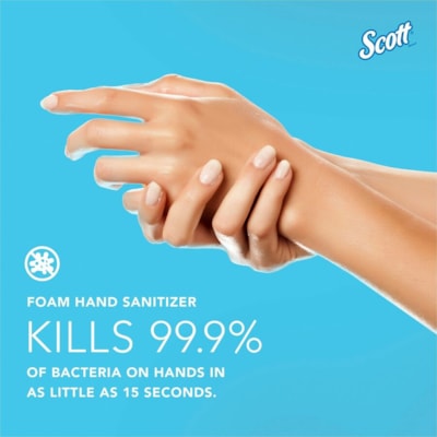 Scott Recharge de mousse désinfectante pour les mains - 1,20 L - Main - clair - 2 / Carton  